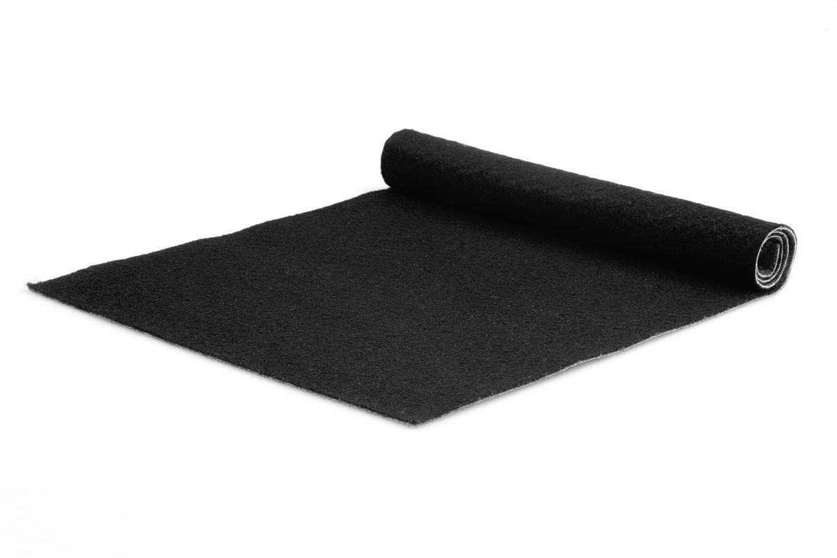 GJ Floors | Standaardloper Tokyo | Zwart | 10 x 2 m | Uitstekende kwaliteit | Event, Bruiloft, Gala